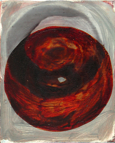 Nikola Dimitrov, Mars, Acryl, Öl und Tusche auf Papier auf Keilrahmen, 25 x 20 cm